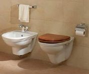 Wandhnge WC und Bidet